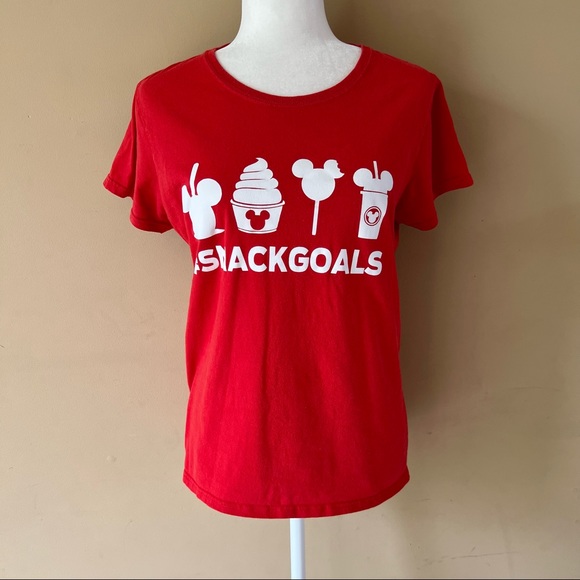 Gildan Tops Gildan Large Disney Snack Goals Mickey Mouse Red Shirt